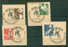 Bund Mi #  167/70 Sonderstempel Verkehrsausstellung Mnchen Briefstcke (53419)