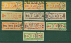 DDR Dienstmarken B ZKD kleine gestempelte Sammlung von 10 Marken (53414)