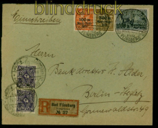 dt. Reich Mi # 258/60 MiF R-Brief SSt. Bad Flinsberg nach Berlin (53630)