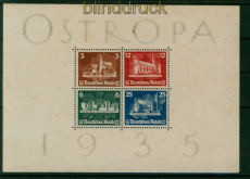 dt. Reich Mi # Block 3 ungebraucht ohne Gummi Ostropa-Block 1935 (53686)