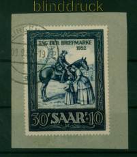 Saarland Mi # 316 gestempelt Tag der Briefmarke 1952 (53722)