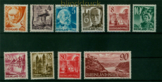 franz. Zone Rheinland-Pfalz Mi # 32/41 postfrisch 3. Ausgabesatz (53753)