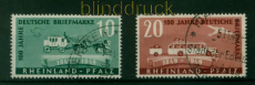 franz. Zone Rheinland-Pfalz Mi # 49/50 gestempelt 100 Jahre Briefmarken (53754)