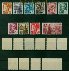 franz. Zone Baden Mi # 28/37 A postfrisch dritte Ausgabesatz (53744)