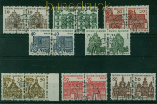 Berlin Mi # 242/49 gestempelt Kleine Bauwerke waagerechte Paare (54202)
