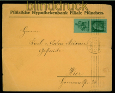 Bayern Mi # S 1.6 EF auf Ortsbrief Mnchen Reklame Stift-Krawatten 1904 (53994)