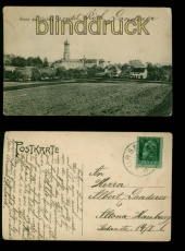 Ursberg sw-AK Gruss aus ..... Totalansicht 1911 nach Altona bei Hamburg (d9897)
