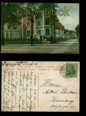 Hamburg farb-AK Wandsbek Schiller- und Wilhelmstrasse 1910 Ortspostkarte (d9900)