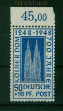 Bi-Zone Mi #  72 I  postfrisch 50 Pfg. Klner Dom Plattenfehler (53771)
