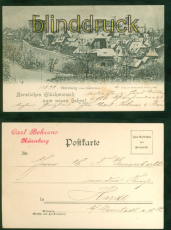 Nrnberg sw-AK vom Hallerthor Glckwunsch zum neuen Jahr 1898 beschrieben (d8810)