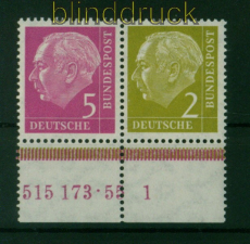Bund Zusammendruck Mi # W  11 HAN postfrisch Heuss (54105)