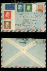 Bund Mi #  200/03 MiF Auslands-LuPo-Brief Grfeling 31.1.1955 in die USA (54125)