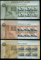 Schweiz Mi # 1846/50 Sonderstempel Kleinbgen UNESCO-Welterbe (54066)