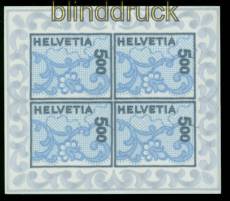 Schweiz Mi # 1726 postfrischer Kleinbogen Stickereimarke (54077)