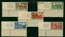 Saarland Mi # 299/303 Br postfrisch Druckdatum Volkshilfe 1950 (54339)