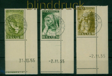 Saarland Mi # 365/67 Br gestempelt Druckdatum Volkshilfe 1955 (54343)