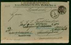dt Reich Mi # D 25 EF Dienstbrief Hamburg 1.7.1921 nach Stuttgart geprft(54259)