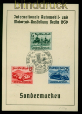 dt. Reich Mi # 686/88 FDC Reklamekarte Automobil- und Motorrad-Ausstellung(54444