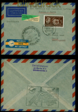 DDR Mi # 561 Erstflugbeleg Lufthansa Berlin - Barth 1957 Drucksache (54372)