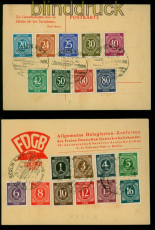 all. Besetzung 19 Ausgaben 1. Kontrollrat mit Mi # 930 auf FDGB-Karte SSt.(54381
