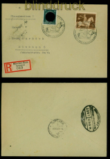 dt. Reich Mi # 854 und 783 MiF Orts-R-Brief Mnchen SSt. Rennplatz 1943 (54534)