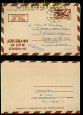 sterreich Luftpost-Faltbrief Mi # LF 5 gestempelt 05.1.1951 nach England(54397)