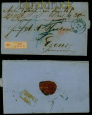 Halle/?Saale Paketbegleitbrief 24.5.1869 nach Esens Privinz Hannover (54510)