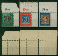 Bund Mi #  113/15 postfrisch Eckrand mit Plattenfehler 114 II Feld 10 (54332)
