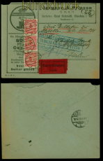 dt. Reich Mi # 317 (3) MeF Eilbotenbrief Glauchau 17.10.1923 nach Berlin (54516)
