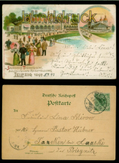 Leipzig farb-Lith-AK o Schs.-Thringische Gewerbeausstellung 1897 (d9911)