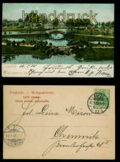 Leipzig farb-AK Palmengarten 1905 nach Chemnitz (d9910)