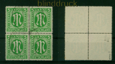 Bi-Zone AM-Post Mi #  12 A gestempelt 4er-Block geprft Wehner BPP (53938)