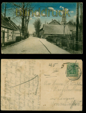 Berge  (Hannover) farb-AK Hauptstrasse 1912 nach Lingen (d9916)