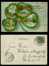 Bad Freienwalde farb-AK vier Ansichten 9.9.1899 nach Gro-Lichterfelde (d9915)