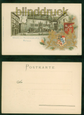 Regensburg farb-Prge-AK Rathaus mit Wappen ungebraucht (d8848)
