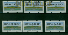 Bund ATM 1993 Mi # 2 Type 1.2 Versandstellensatz 3 postfrisch (54624)