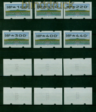 Bund ATM 1993 Mi # 2 Type 1.2 VS 3 postfrisch komplett mit Nummer (54627)