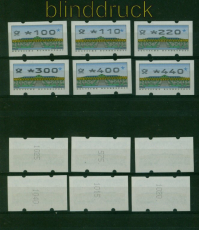 Bund ATM 1993 Mi # 2 Type 2.3 VS 2 postfrisch teilweise mit Nummer (54631)