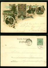 Arenberg Litho-AK Gruss aus ..... 5 Ansichten 1899 nach Lauffen (d9010)