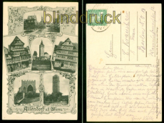Allendorf an der Werra sw-AK 6 Ansichten Bahnpost 1924 nach Berlin (d9011)