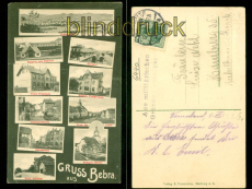 Bebra sw-AK Gruss aus ..... 10 Ansichten 1915 nach Hamburg  verzgert (d9015)