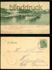 Biebrich am Rhein sw-AK Dampferhaltestelle 1903 nach Heiligenfelde (d9016)