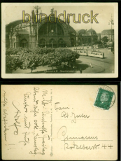 Frankfurt sw-AK Hauptbahnhof 1930 nach Pirmasens (d9043)