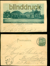 Frankfurt sw-AK Hauptbahnhof 1901 nach Klein-Niedesheim (d9047)