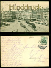 Frankfurt a. M. sw-AK Bahnhofplatz 1906 nach Konz bei Trier (d9049)