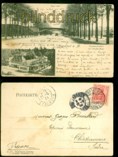 Frankfurt a. Main sw-AK Forsthausstrasse Oberforsthaus 1904 n Frankreich (d9072)