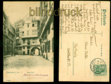 Frankfurt a.M. sw-AK Hainerhof Jahreswechsel 1912 nach Karlsruhe (d9075)
