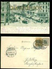 Frankfurt a.M. sw-AK Gruss aus ..... Zeil von der Constablerwache 1900 (d9082)