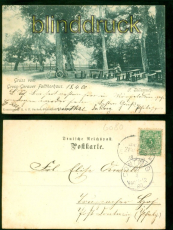 Gross-Gerau sw-AK Gruss vom Fallthorhaus Bahnpost 1900 nach Contwig (d9091)