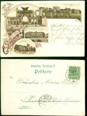 Cassel Litho-AK Gruss aus ..... 4 Ansichten 1897 nach Kirn (d9100)
